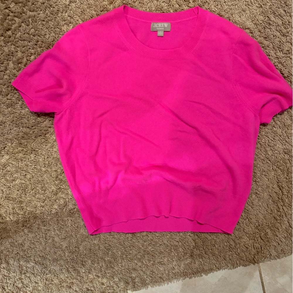 J. Crew Fuchsia Cashmere Sweater